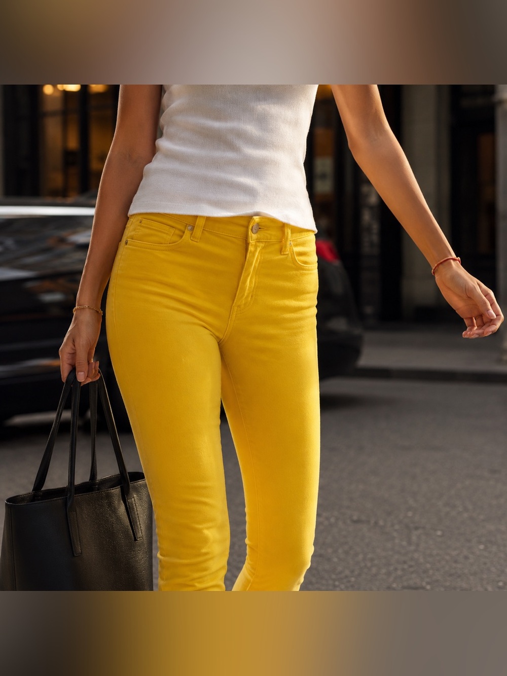 Ralph Lauren Black Label Big Pony Bright Yellow High-Rise Jeans Size 32 - Picture 11 of 11